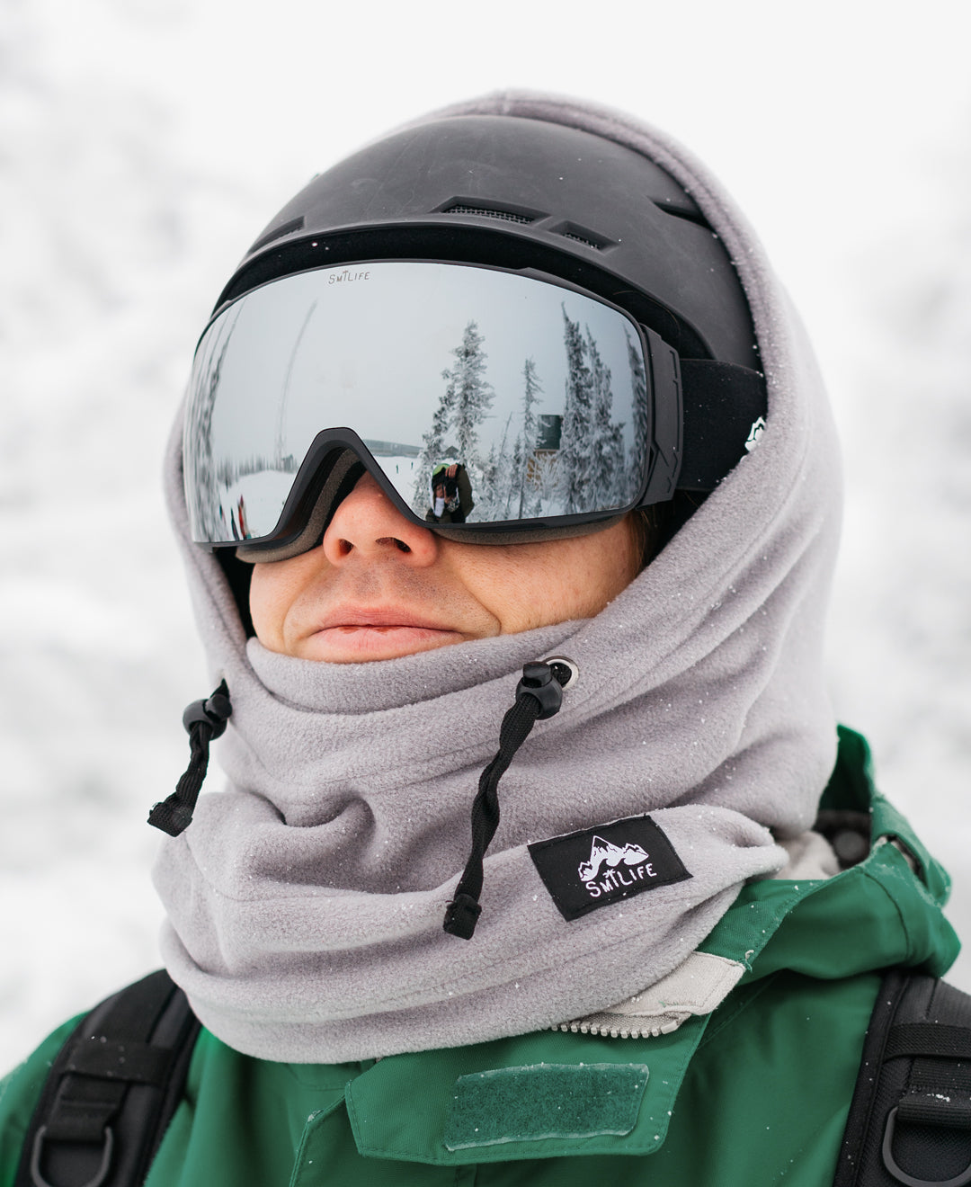 balaclava with goggles GREY